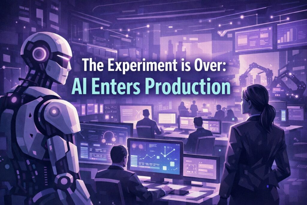 AI in production dashboard showing enterprise workflow automation
